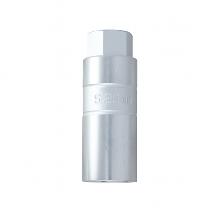 Silver cylindrical object with '5.22 mm' marking on a white background