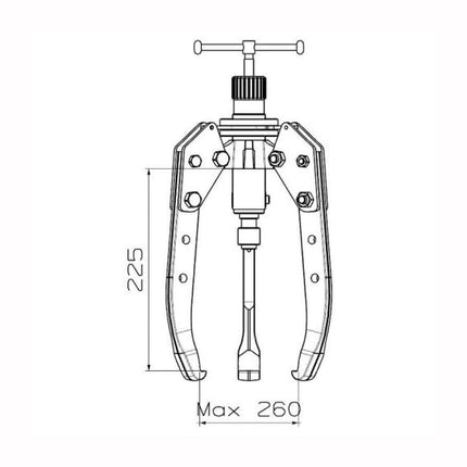 15131200 - Hydraulic Self Centering 2/3 Leg Puller - 12T