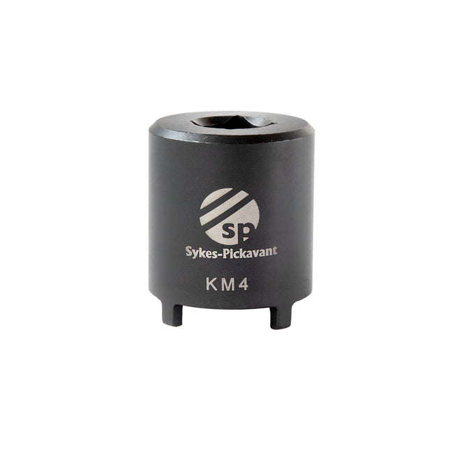 black KM4 Locknut socket with sykes pickavant branding