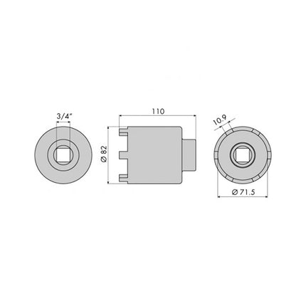 GO1319 - Hub Nut Socket - Mercedes