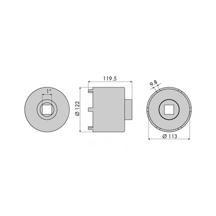 GO1321 - Hub Nut Socket - Mercedes