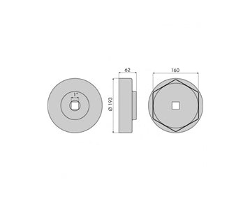 GO1323 - Hub Nut Socket - Hexagonal - Renault