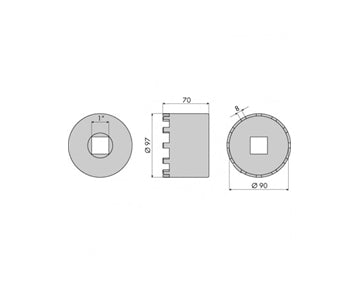 GO1330 - Hub Nut Socket - Mercedes