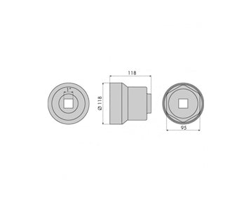 GO1339 - Hub Nut Socket - Hexagonal - Mercedes