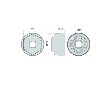 GO1343 - Hub Nut Socket - Renault