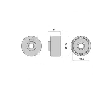 GO1349 - Hub Nut Socket - Renault