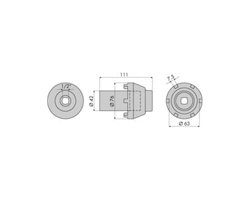 GO1354 - Hub Nut Socket - MB Sprinter
